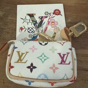 Louis Vuitton White Multicolor LV x TM 2025 bag charm